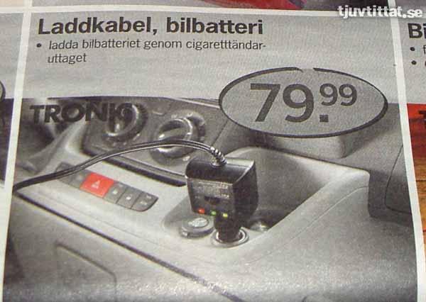 Kabel Ladda bilbatteri Lidl Uppsala