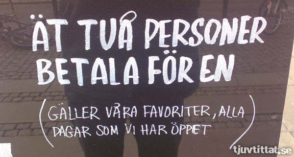 Kannibalernas favoritrestaurang ligger i Göteborg: Ät två personer, betala för en!