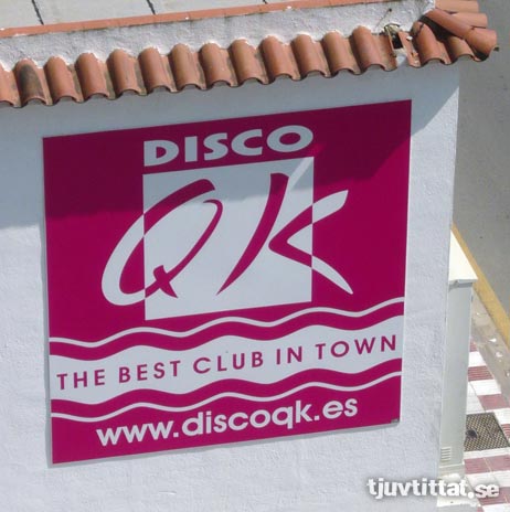Discofitta discokuk spanien skylt