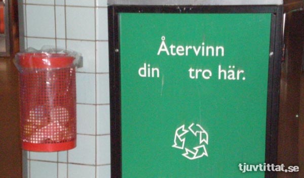 Metro Tro gud återvinning Hötorget gatukonst