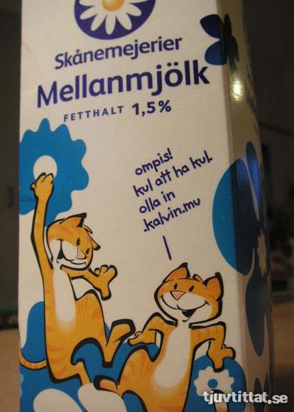 Olla Kalvin mjölk paket skånemejerier