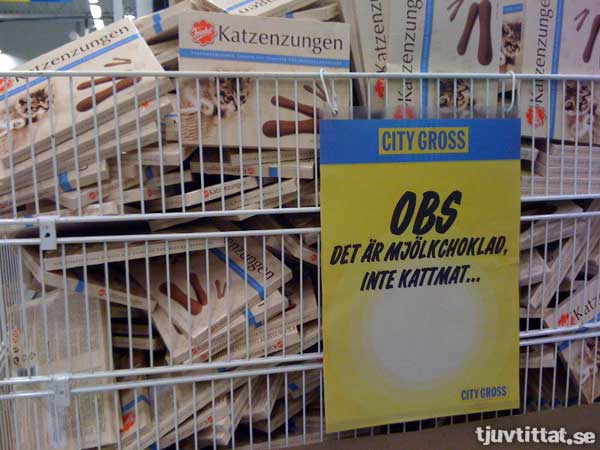 Katzenzungen - OBS, det är mjölkchoklad, inte kattmat...