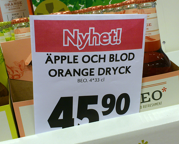 Äpple och blod - Orange dryck